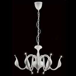 Lampadario moderno contemporaneo in metallo elettroplaccato