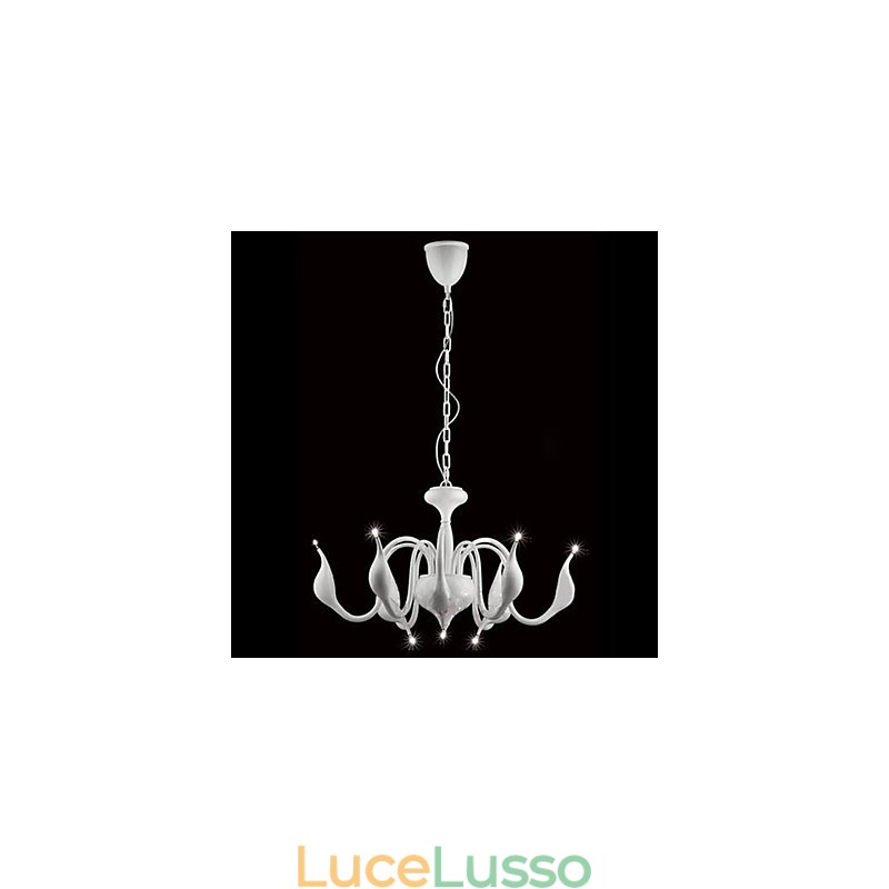 Lampadario moderno contemporaneo in metallo elettroplaccato