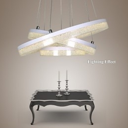Lampada a sospensione in cristallo Lampada moderna Tre anelli
