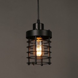 Lampadario retrò con lampada a forma di cerchio con testa singola e lanterne, lampada artistica con carattere