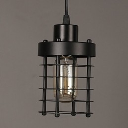 Lampadario retrò con lampada a forma di cerchio con testa singola e lanterne, lampada artistica con carattere