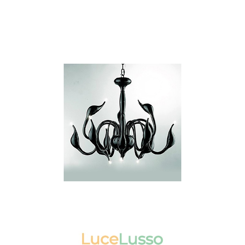 Lampadario moderno contemporaneo in metallo elettroplaccato