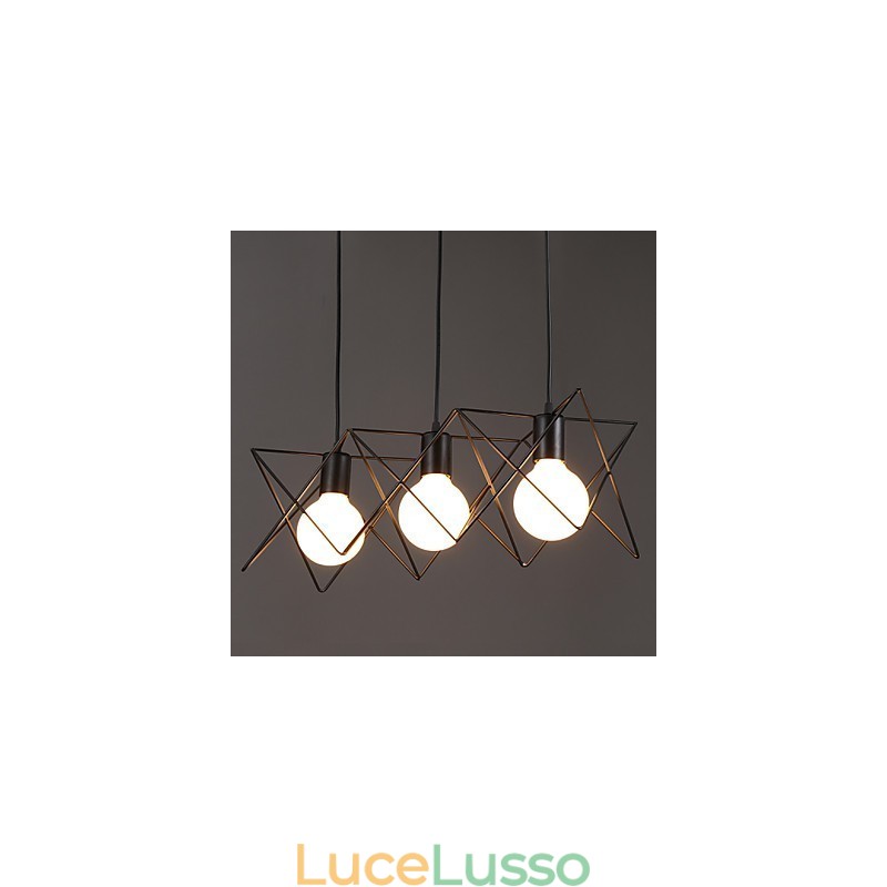 Lampada a sospensione con testa singola in ferro battuto dal design creativo contemporaneo e contrattuale