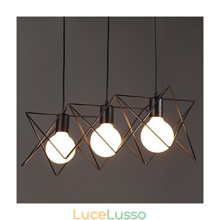 Lampada a sospensione con testa singola in ferro battuto dal design creativo contemporaneo e contrattuale Lampada a sospensione con testa singola in ferro battuto dal design creativo contemporaneo e contrattuale