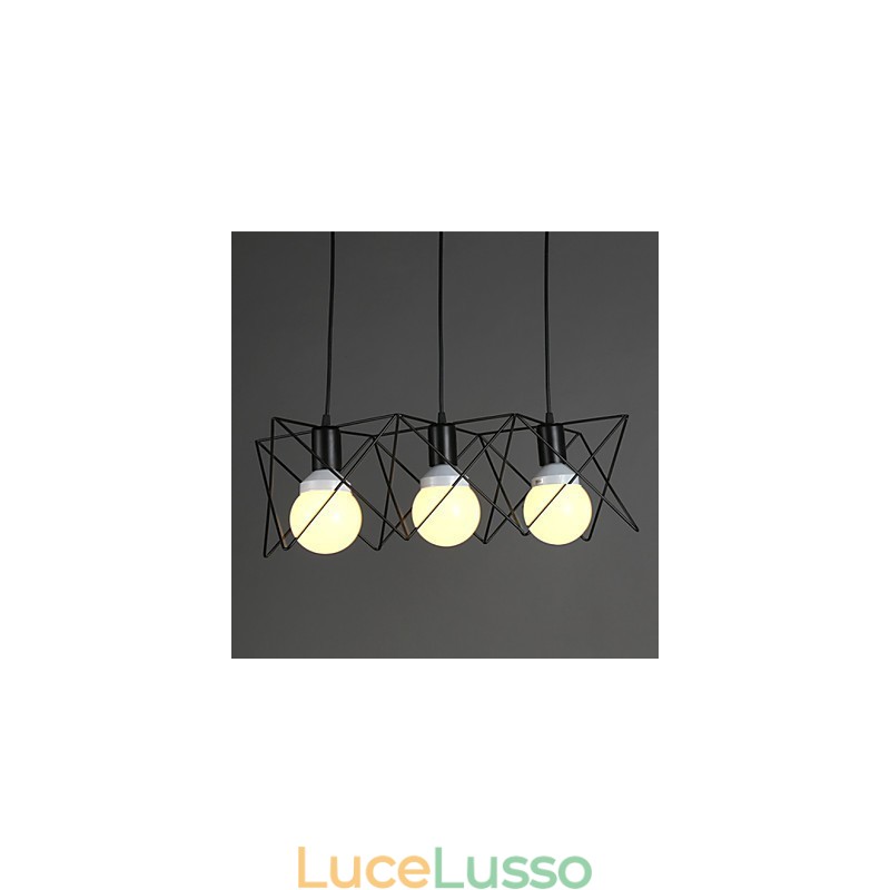 Lampada a sospensione con testa singola in ferro battuto dal design creativo contemporaneo e contrattuale