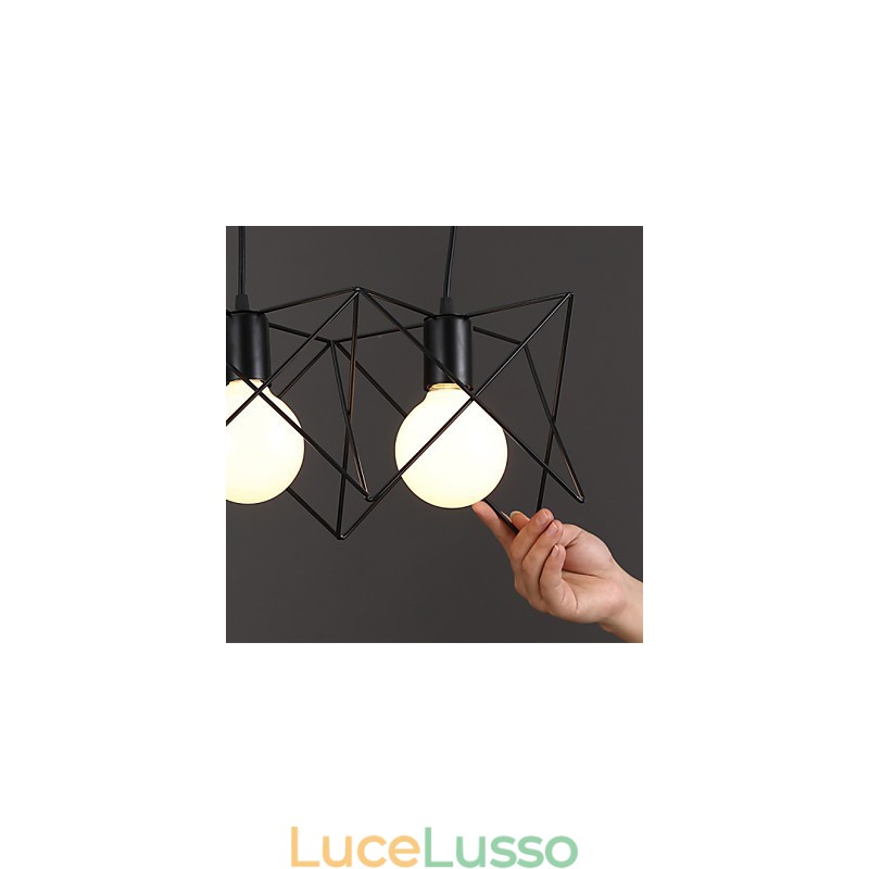 Lampada a sospensione con testa singola in ferro battuto dal design creativo contemporaneo e contrattuale