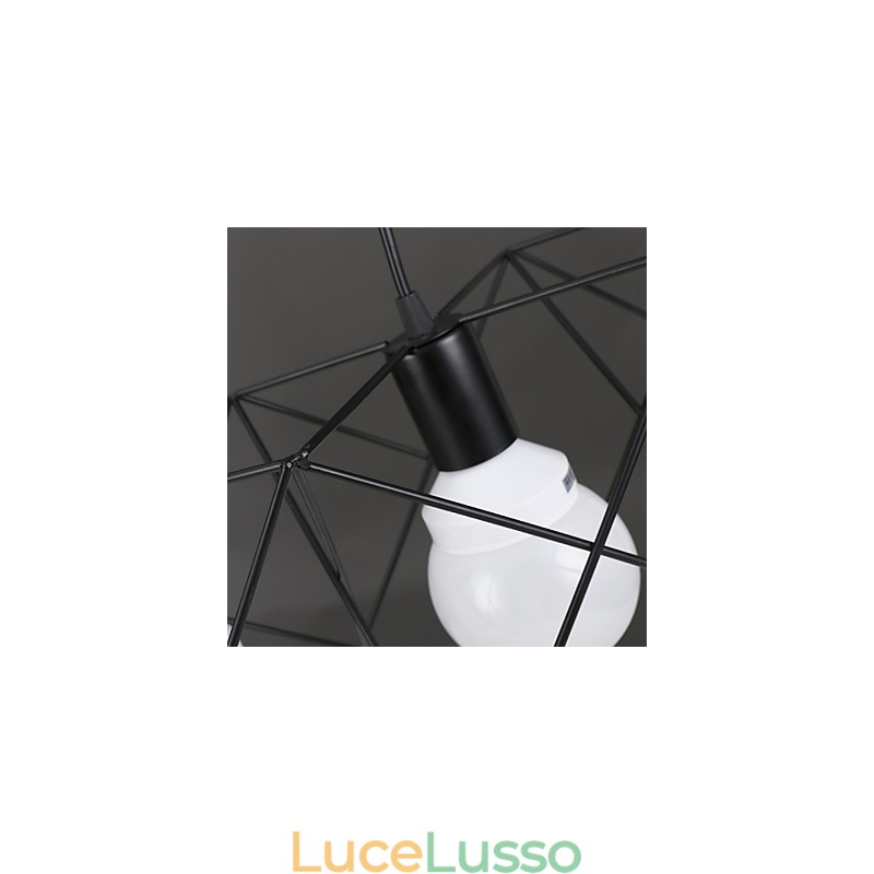 Lampada a sospensione con testa singola in ferro battuto dal design creativo contemporaneo e contrattuale