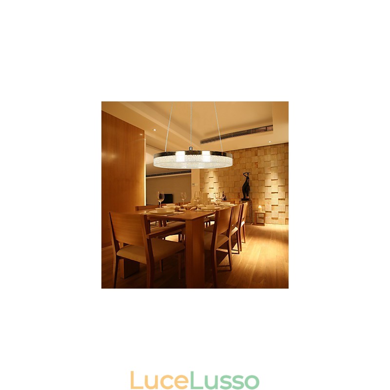 Lampada a sospensione in cristallo Lampada moderna dorata