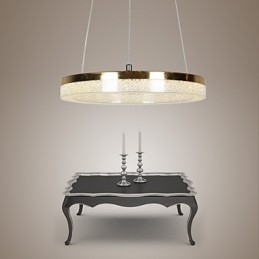 Lampada a sospensione in cristallo Lampada moderna dorata