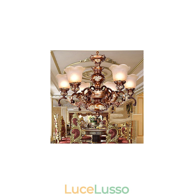 Lampadario Tradizionale Classico Retro Metallo