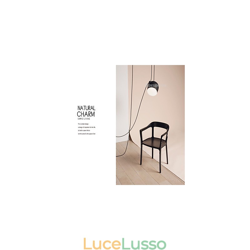 Lampada a sospensione in metallo con pittura contemporanea moderna